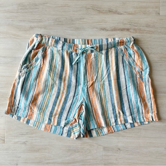 Briggs New York Pants - Briggs Striped Linen Blend Shorts